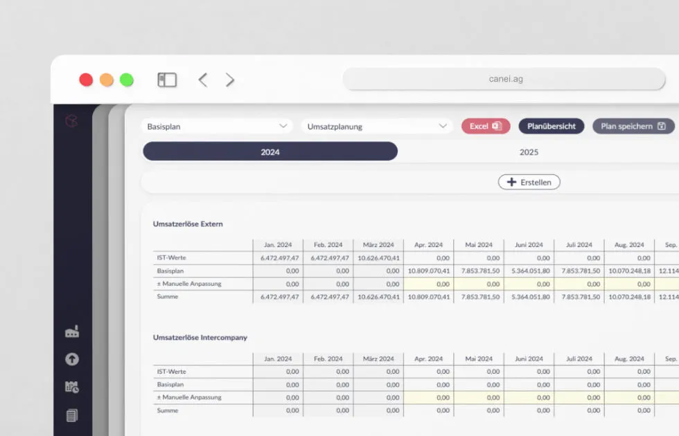 CANEI.pro SaaS Software integrierte Finanzplanung und ganzheitliche Unternehmensplanung